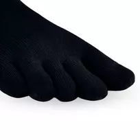 Knitido pirštuotos antimikrobinės kojinės Dr.Foot Silver Protect trumpos juoda