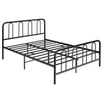 Costway metalinis lovos rėmas 190 x 140 cm čiužiniui dvigulės lovos rėmas su grotelėmis ir sandėliavimo vieta