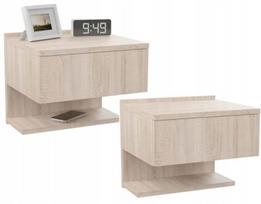2-jų naktinių staliukų komplektas ComfortCove, rudas