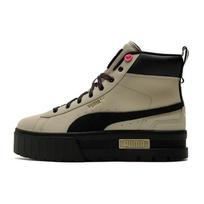 Puma Mayze Retro Casual Slip Resistant Shock Absorbing Durable Lightweight Breathable Mid Top Sneakers Women Sneakers Khaki 381888-01 36