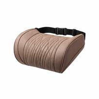 Prabangus automobilio kaklo pagalvė, Nappa, siuvinėta, 1 vnt., Black