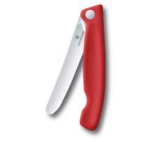Victorinox raudonas sulankstomas virtuvinis peilis - lygūs ašmenys užapvalintu galu 6.7801.FC1