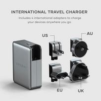USB-C įkroviklis - Satechi - 145W - GaN technologija - 4 prievadai - Grafito spalva