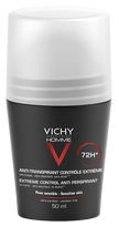 VICHY Homme Antiperspiranta rullītis 72 stundas, 50 ml Ekstremālai svīšanai