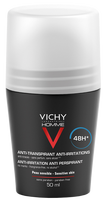 VICHY Homme 48H Antiperspirants Jutīgai Ādai Vīriešiem, 50 ml