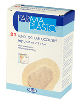 FARMA PLASTO acu plāksteri 7.2 x 5.6 cm, 21 gab., ādas tona