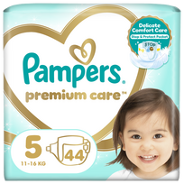 PAMPERS Premium Care Junior-5, 44 gab., 11-25 kg autiņbiksītes