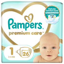 Pampers Premium Care autiņbiksītes 26 gab., 2-5 kg