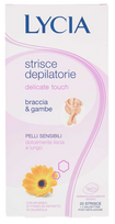 LYCIA Delicate Touch depilācijas vaska sloksnes rokām un kājām, 20 gab.