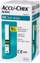 ACCU-CHEK Active glikozes teststrēmeles, 50 vienības