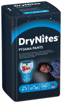 HUGGIES DryNites autiņbiksītes zēniem, 4-7 gadi, 10 gab.