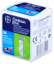 CONTOUR Plus, 50 testa strēmeles glikozei
