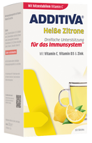 ADDITIVA Karstais dzēriens ar Citronu, C vitamīnu, Cinku un D3 vitamīnu, 10 paciņas