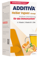 Ingvera, apelsīna, C vitamīna, cinka un D3 vitamīna karstais dzēriens ADDITIVA - 10 paciņas