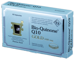 PHARMA NORD Bio-Quinone Active Gold 100 mg — 60 kapsulu iepakojums