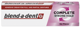 BLEND-A-DENT Complete Strong Hold, bez garšas fiksējošs krēms zobu protēzēm, 47 g