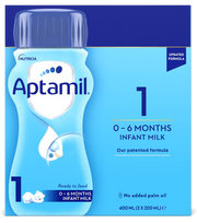 APTAMIL 1 Pronutra piena maisījums 200 ml, 2 iepakojumi