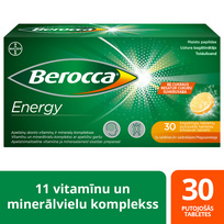 BERROCA Energy šķīstošās tabletes, 30 gab.