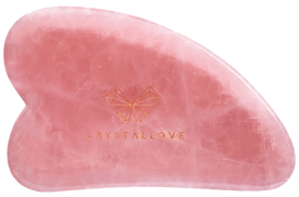 CRYSTALLOVE Gua Sha masāžas plāksne no rozā kvarča, 1 gab.