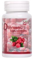 APTIEKAS PRODUKCIJA Dzērveņu Ekstrakts Ar Vitamīniem C Un E, 60 kapsulas