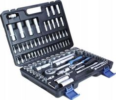Lizdinis raktų rinkinys 1/2"+1/4" 94 el. su terkšle