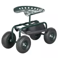 Mobilus pagalbinis sodo ravėjimo vežimėlis 83x36,5x45-60 cm