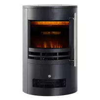 HOMCOM LED elektrinis židinys su liepsnos efektu 900/2000W 41x41x64,5cm