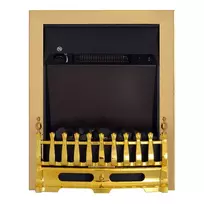 HOMCOM Elektrinis židinys Židinys Židinio krosnelė Elektrinis stovintis židinys Liepsnos efektas 1000/2000W 48,2 x 18,5 x 59,2 cm Auksinis