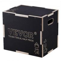 VEVOR 3 viename plyometrinė šuolių dėžė, juoda, 42 x 39 x 13 cm