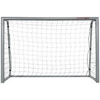 HOMCOM Futbolo vartai su PE tinkleliu, futbolo vartai vaikams ir suaugusiems, 240 x 85 x 160 cm, plienas, PE, sodui, futbolo treniruotėms, pilkos spalvos, Pilka