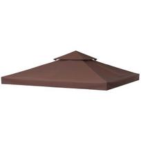 Pakaitinis pavėsinės uždangalas, 3x3 m, rudas