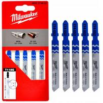 5 vnt. MILWAUKEE pjūklų ašmenų rinkinys, metalui, 55 mm, dantų žingsnis 0,7 mm, 4932274652