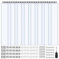 PVC juostinė užuolaida 2,1 m x 1,2 m, 8 dalių rinkinys