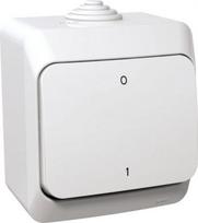 2P Switch IP44 white Cedar Plus WDE000520 | 3303432400149