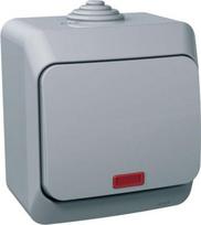 One way switch IP44 grey Cedar Plus WDE000614 | 3303432400231