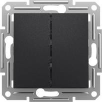 2-gang Push-Button, 1P, 10AX 250V, anthracite Asfora EPH1100171 | 3606480730016
