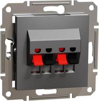 Double loudspeaker outlet without frame anthracite Asfora EPH5700171 | 3606480729911