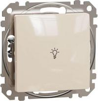 1-way Push-Button 10A Lamp Symbol, beige Sedna Design SDD112132 | 3606481478870