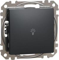 1-way Push-Button 10A Lamp Symbol, anthracite Sedna Design SDD114132 | 3606481480071