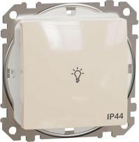 1-way Push-Button 10A IP44 Lamp Symbol, beige Sedna Design SDD212132 | 3606481482013