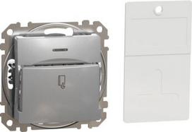 Key card Switch 10AX, aluminium Sedna Design SDD113121 | 3606481479433