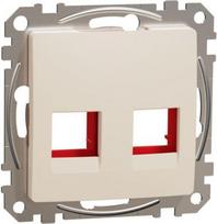 Cover plate KRONE CAT5E, CAT6 UTP, beige Sedna Design SDD112441C | 3606481479037