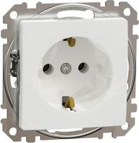 Socket outlet, 1-gang, with side earthing, with screwless terminals, 16A, 250V, white, Sedna Design SDD111026 | 3606481477972