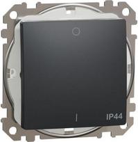 Switch, 2-pole, 10AX, IP44, anthracite, Sedna Design SDD214102 | 3606481482181