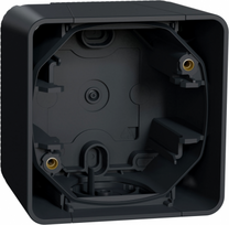 Surface mounted box, 1 gang, grey, Mureva Styl MUR37911 | 3606480789861