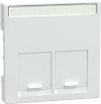 Central plate 2-gang RJ45-Connector, active white Merten System M MEG4574-0325 | 4042811150099