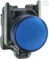 Blue complete pilot light Ø22 plain lens with integral LED 230...240V. range of product: Harmony XB4 - product or component type: complete pilot light - device short name: XB4 - fixing collar material: zamak - mounting diameter: 22 mm - operator addi XB4BVM6 | 3389110119749