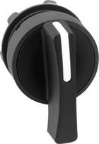 Black selector switch head Ø22 3-position stay put. range of product: Harmony XB5 - device short name: ZB5 - mounting diameter: 22 mm - operator additional information: non padlockable - operator position information: 3 positions +/- 45°. ZB5AJ3 | 3389110906011
