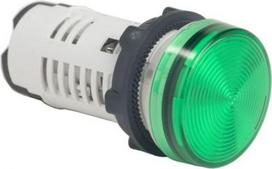 Round pilot light Ø 22, green, integral LED, 120 V, screw clamp terminals. range of product: Harmony XB7 - product or component type: monolithic pilot light - device short name: XB7 - mounting diameter: 22 mm. XB7EV03GP | 3389119022781