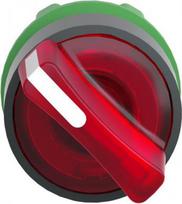 Red illuminated selector switch head Ø22 2-position stay put. range of product: Harmony XB5 - product compatibility: integral LED - device short name: ZB5 - mounting diameter: 22 mm - operator position information: 2 positions 90°. ZB5AK1243 | 3389110906073